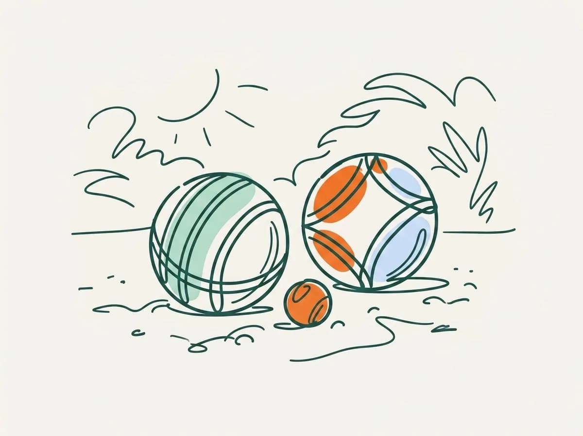 Illustration éditoriale : Pétanque
