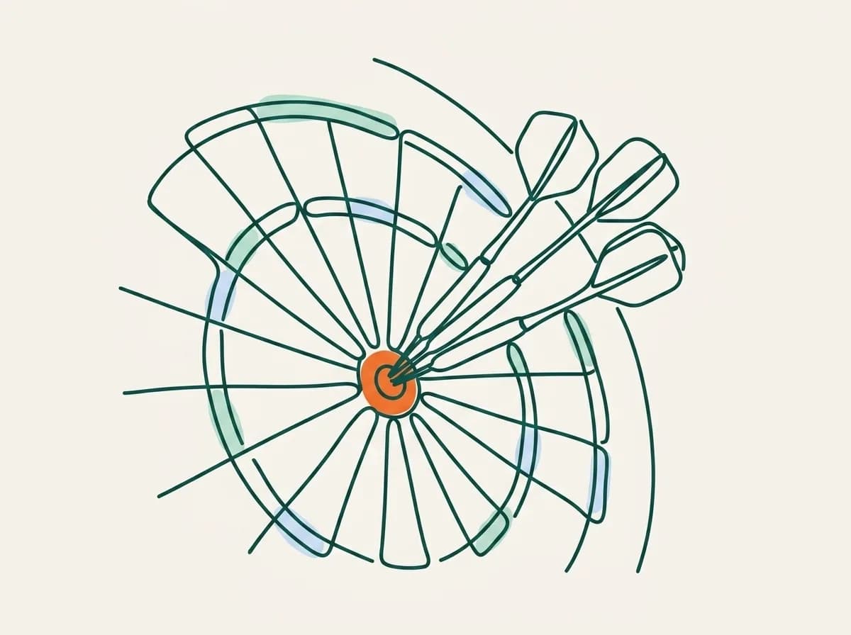 Illustration éditoriale : Fléchettes
